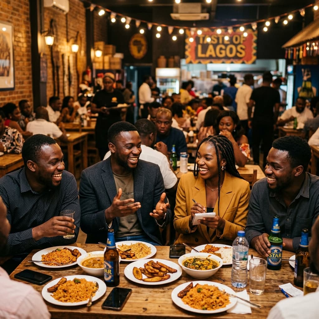 Wakalist Founders in a restaurant